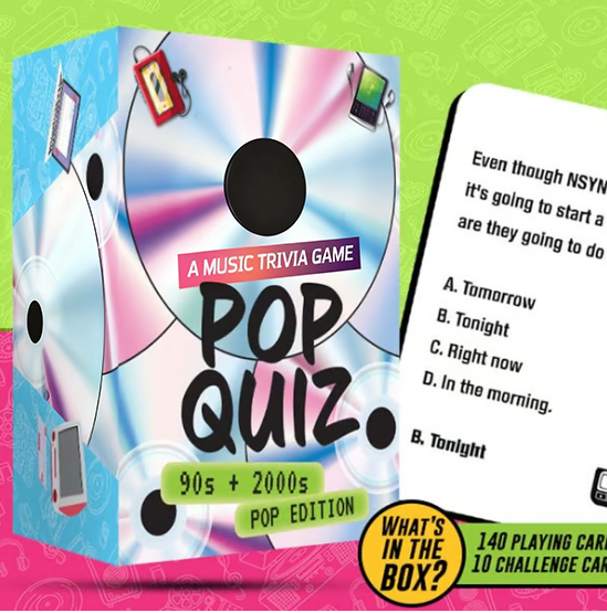 🎁TikTok Last Day Sale - 70% OFF🎶Lyrically Correct Pop Quiz 90s & 2000s Edition Music Trivia Game