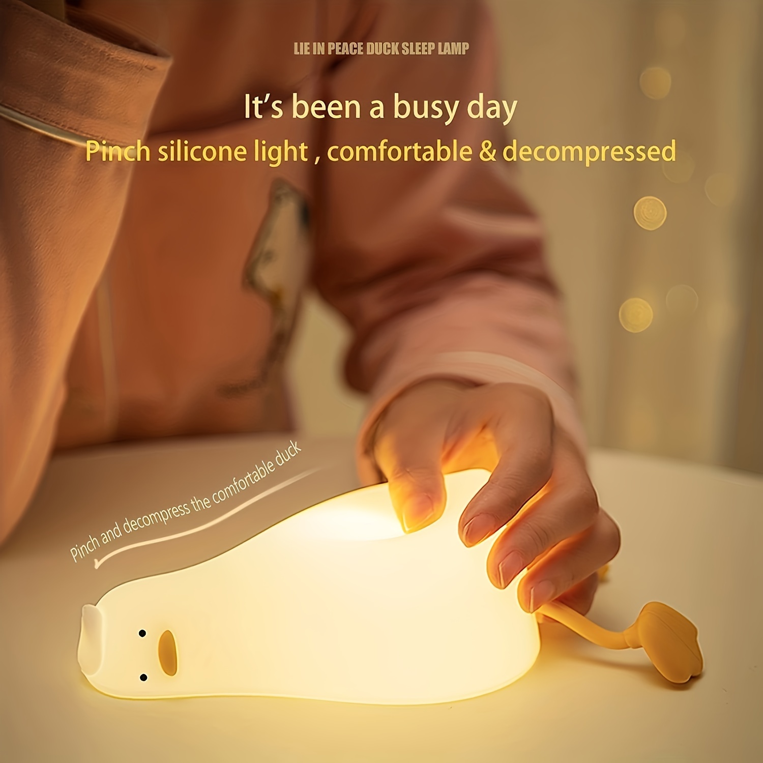 🔥Last Day Promotion 50% OFF -🎁-Squishy LED Duck Lamp🐤🐤 Touch-Activated