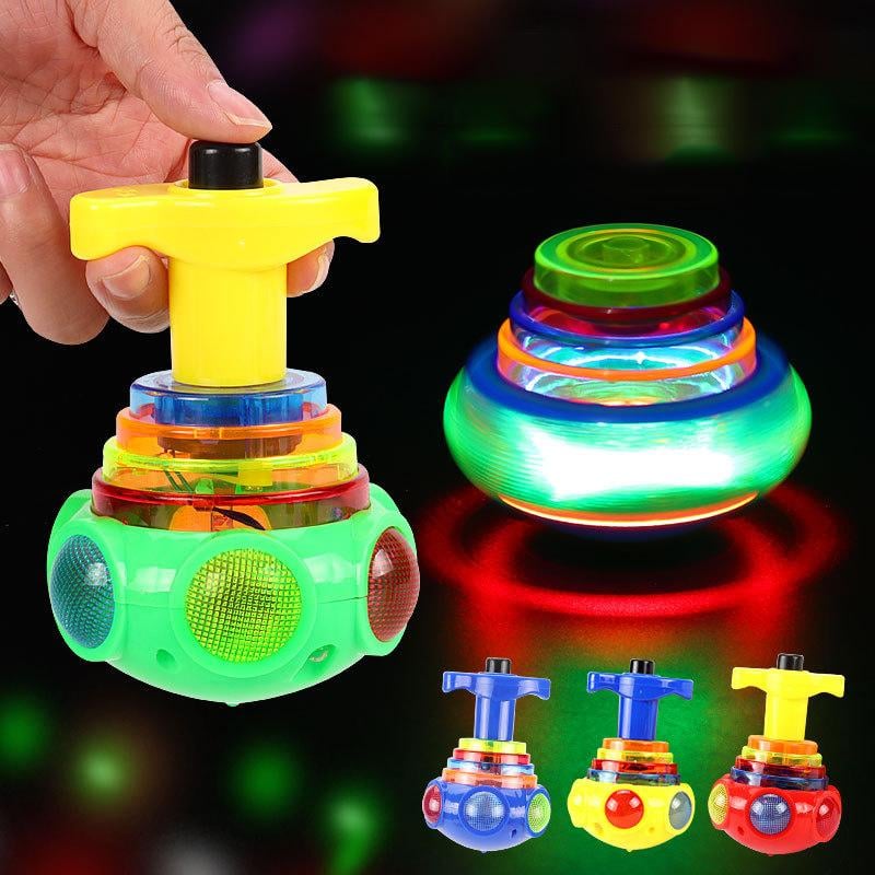 🎁Music Flashing Spinners Toy with Launcher Best Christmas Gift for Kids