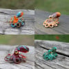 🔥🌊Blown glass orange and blue octopus glass statue octopus glass ocean octopus siren glass octopus statue