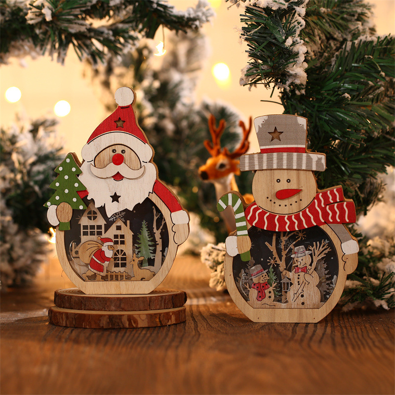 🔥Christmas Hot Sale🎅⛄Santa Claus And Snowman Luminous Ornaments