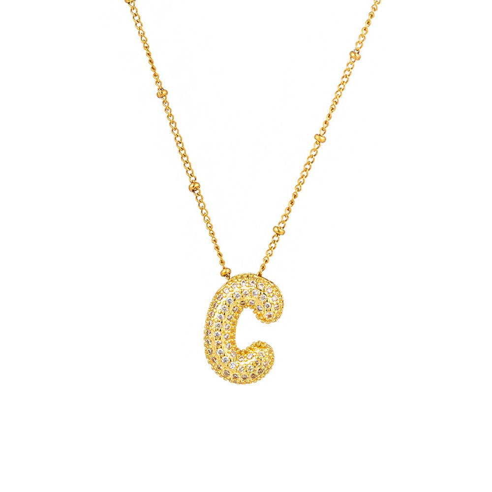 🔥Last Day Promotion 48% OFF-🎁-Initial Bubble Necklace