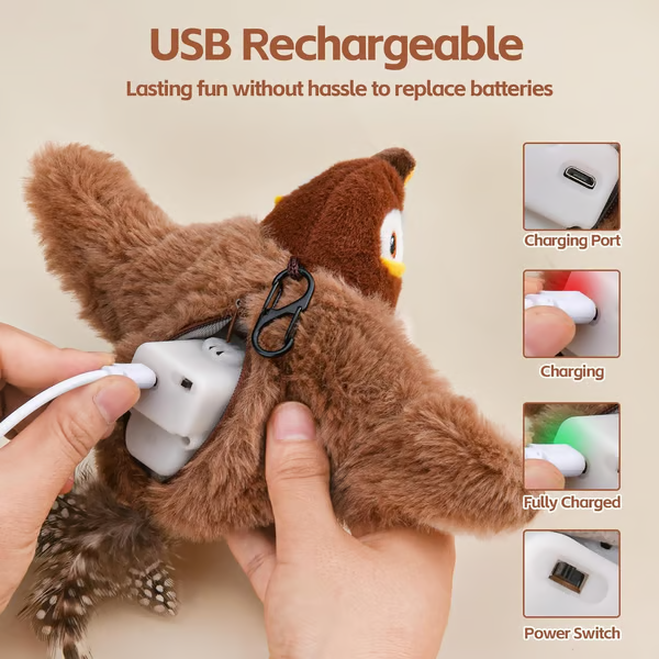 (🌲Early Christmas Sale- 49% OFF) 🐾 Interactive Chirping Bird Cat Toy - 🔥 BUY 2 SAVE 20%