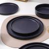 Stone Lain Coupe Dinnerware Set, Service For 4, Black Matte