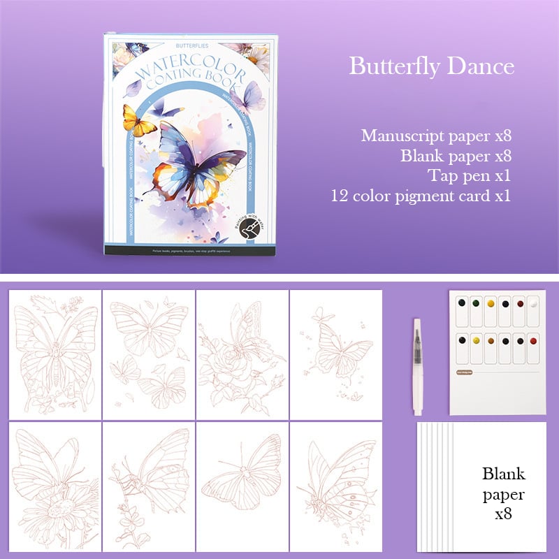 🔥Tri-fold Watercolor Coating Book