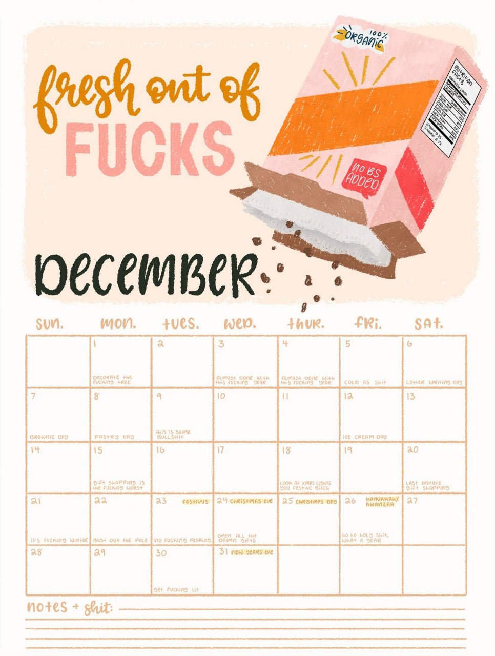 (🎄Early Christmas Sale - 48% OFF) 🤣Here We Fucking Go Again - 2025 Calendar