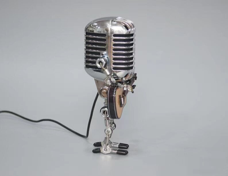 🔥LAST DAY 48% OFF🎁Vintage Metal Microphone Robot Desk Lamp(BUY 2 FREE SHIPPING NOW)