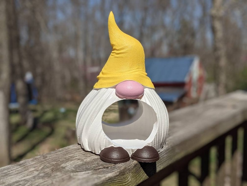 Gnome Bird Feeder -Handcrafted gift for garden & home