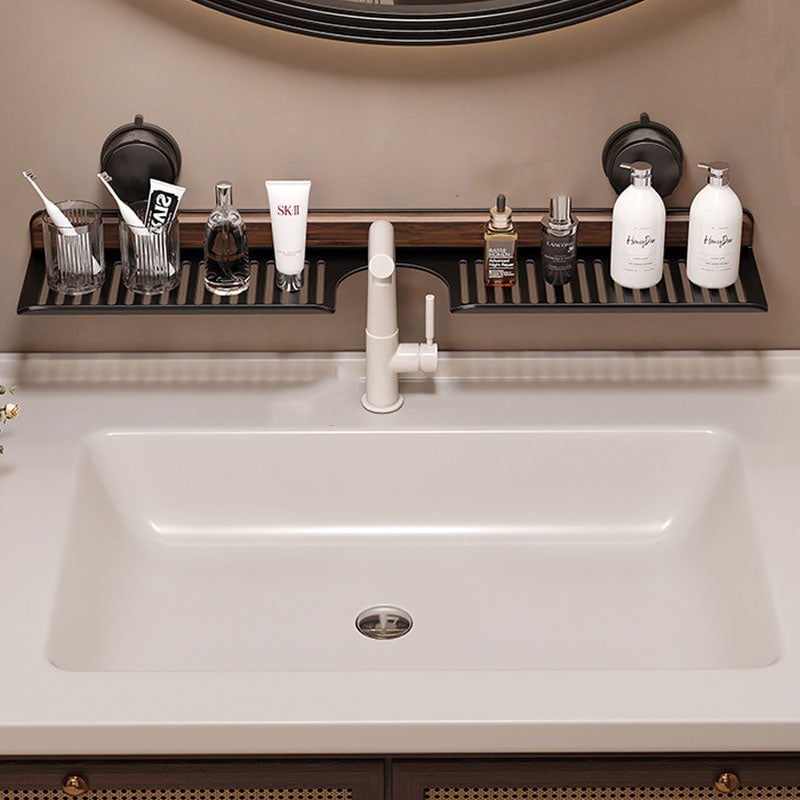 ⏰LAST DAY SALE 50% OFF💥No-Drill Walnut Aluminum Faucet Rack