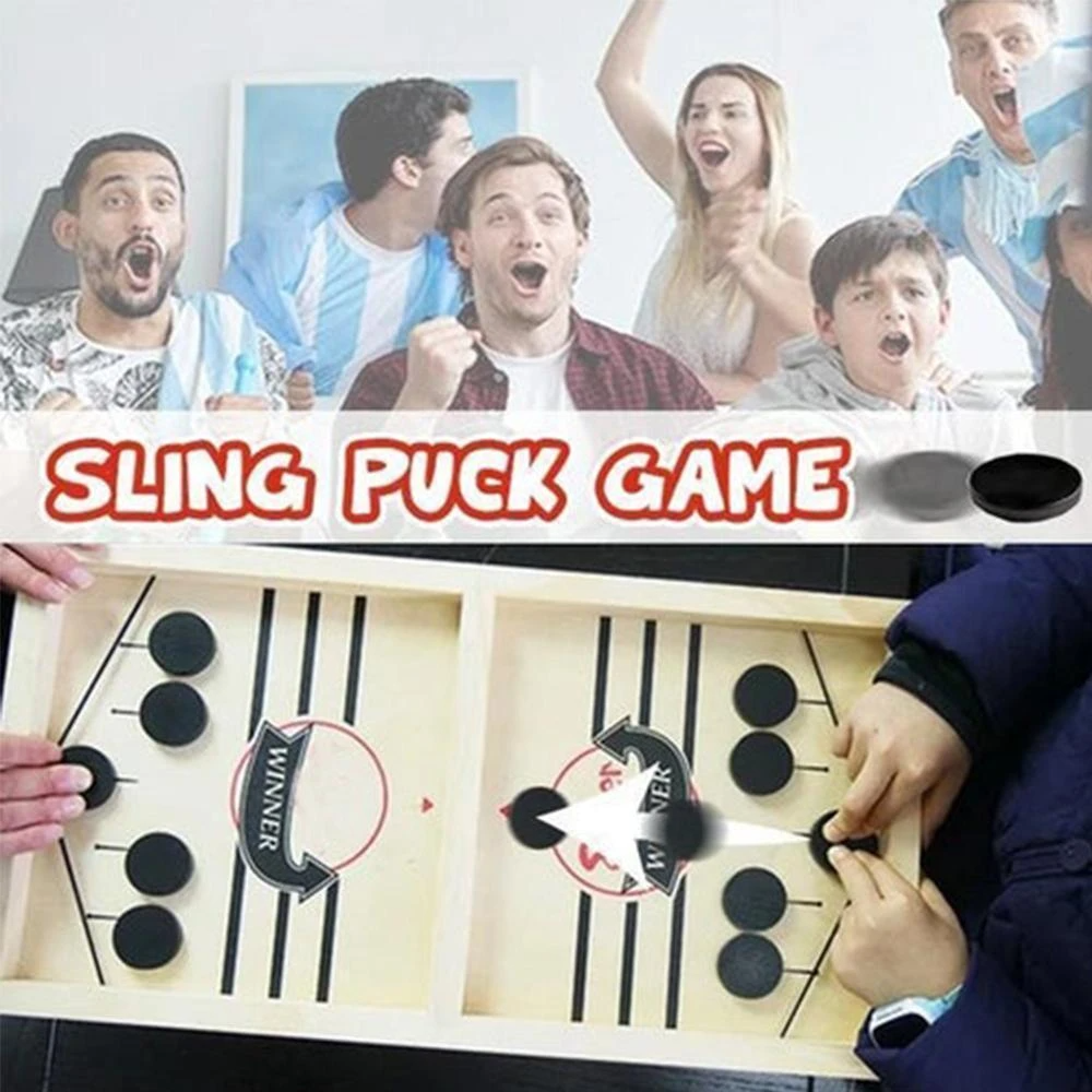 (Christmas Big Sale- 50% OFF) Funny Family Wooden Hockey Game- Buy 2 Free Shipping