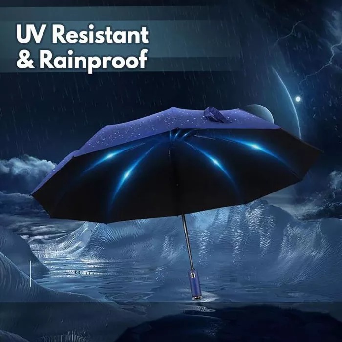 (🎄Early Christmas Sale - 49% OFF) Windproof LED Sun & Rain Umbrella Send Leather Case - Buy 2 Free Shipping
