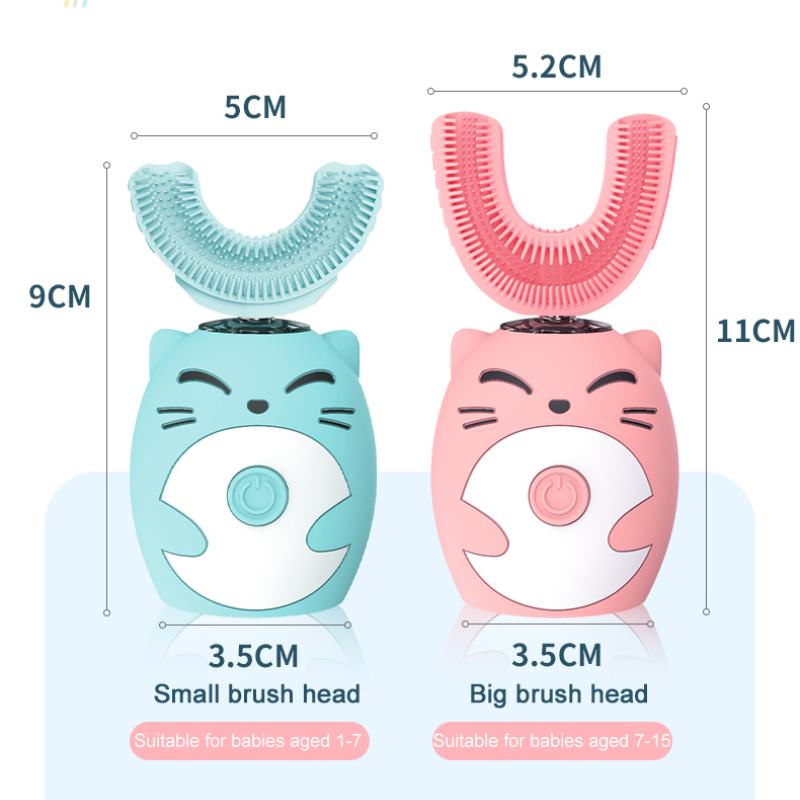 Kids Electric Cartoon U Shape Toothbrush