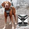 BARKBAY No Pull Dog Harness Front Clip Heavy Duty Reflective Easy Control Handle for Large Dog Walking(Black,L)