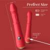 3 In 1 Steel Ball Sliding Heating Clitoral G-Spot Vibrators
