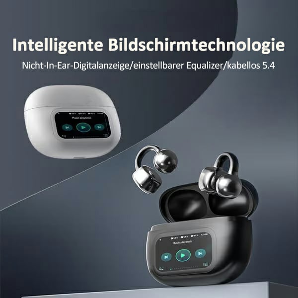 🔥Bluetooth-Kopfhörer mit Ohrclip und Touchscreen