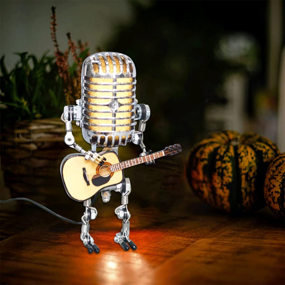 🔥LAST DAY 48% OFF🎁Vintage Metal Microphone Robot Desk Lamp(BUY 2 FREE SHIPPING NOW)