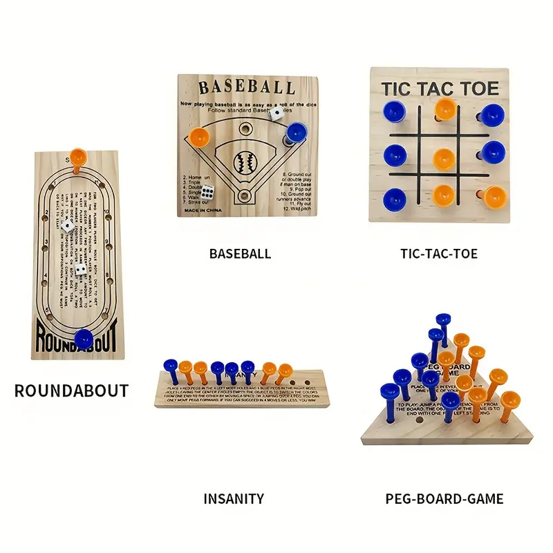 Wooden Peg Game Kit