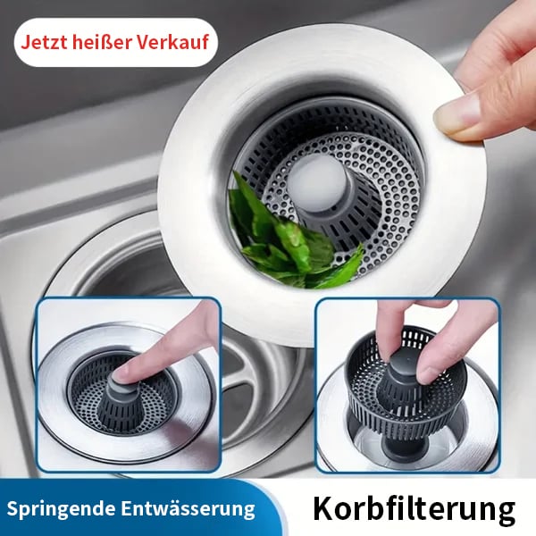 🔥Letzter Tag Verkauf 49% Rabatt 🔥Neu verbesserter Abflussfilter mit Sprungkern für Spülen