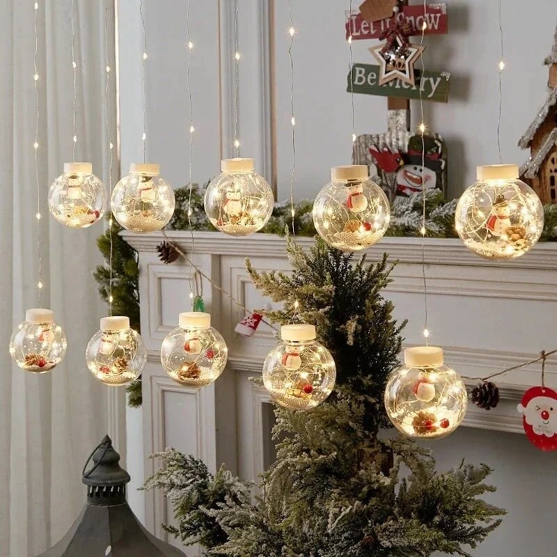 🎄Christmas Led Wishing Ball String Lights Decorations(10 Lights)