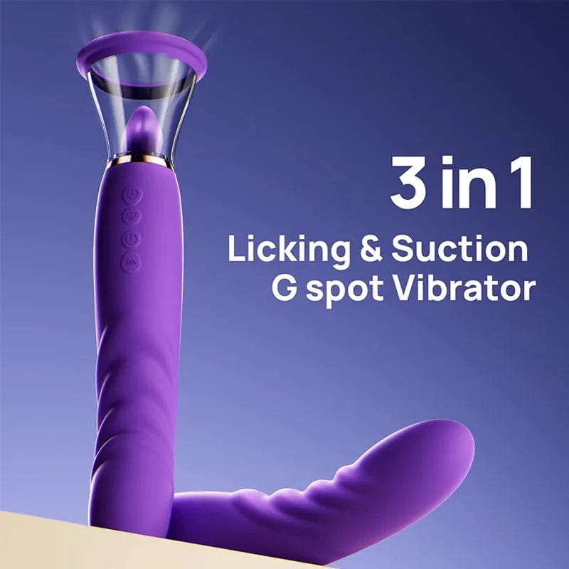 Sucking Licking Vibrating Tongue Oral Clitoral G spot Vibrator