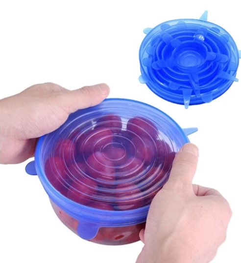 6 Pcs/Set Silicone Stretch Lids Reusable Food Covers Best Silicone Lids