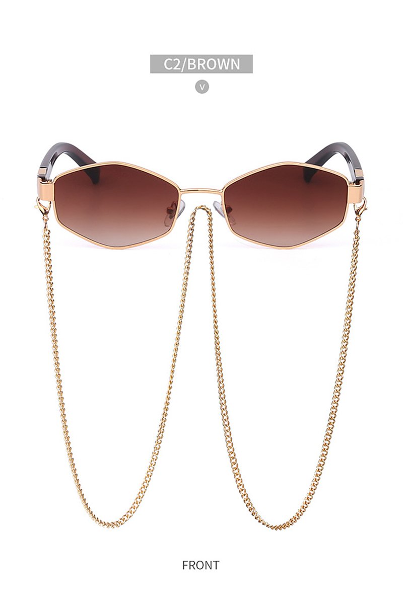 Women's Fashion Chain Irregular Sunglasses
