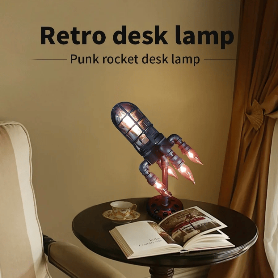 🔥HOT SALE 49% OFF - 🚀Steampunk Rocket Lamp, BUY 2 FREE SHIPPING