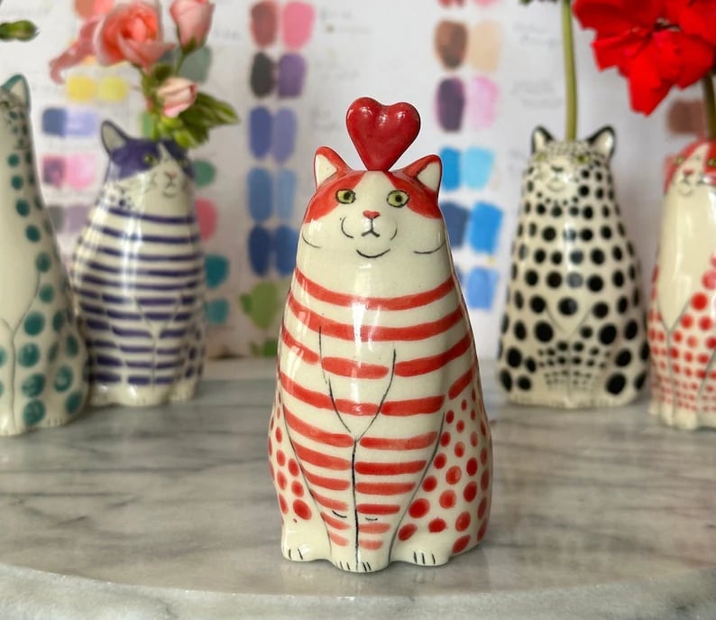 (🌲Early Christmas Sale - 49% OFF)Polka Dot Cat Vase🔥Buy 2 Get Free Shipping