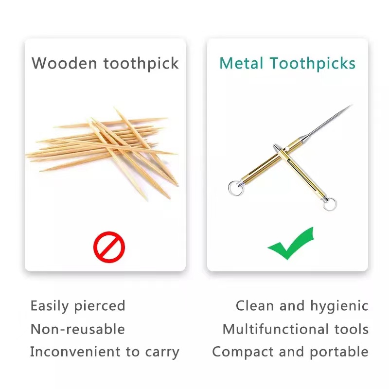 🔥(Last Day Sale- 50% OFF) Titanium Alloy EDC Toothpick - Buy 2 Get 1 Free