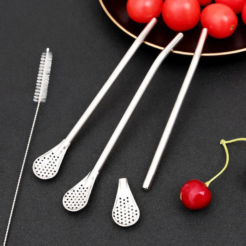 🔥Last Day Promotion 50% OFF🔥Removable Filtered Spoons Drinking Straw