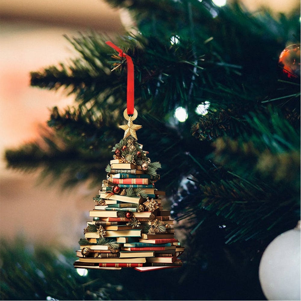 🌲Early Christmas Sale 50% OFF🎁Book Tree Ornament - Perfect Gift For Book Lovers