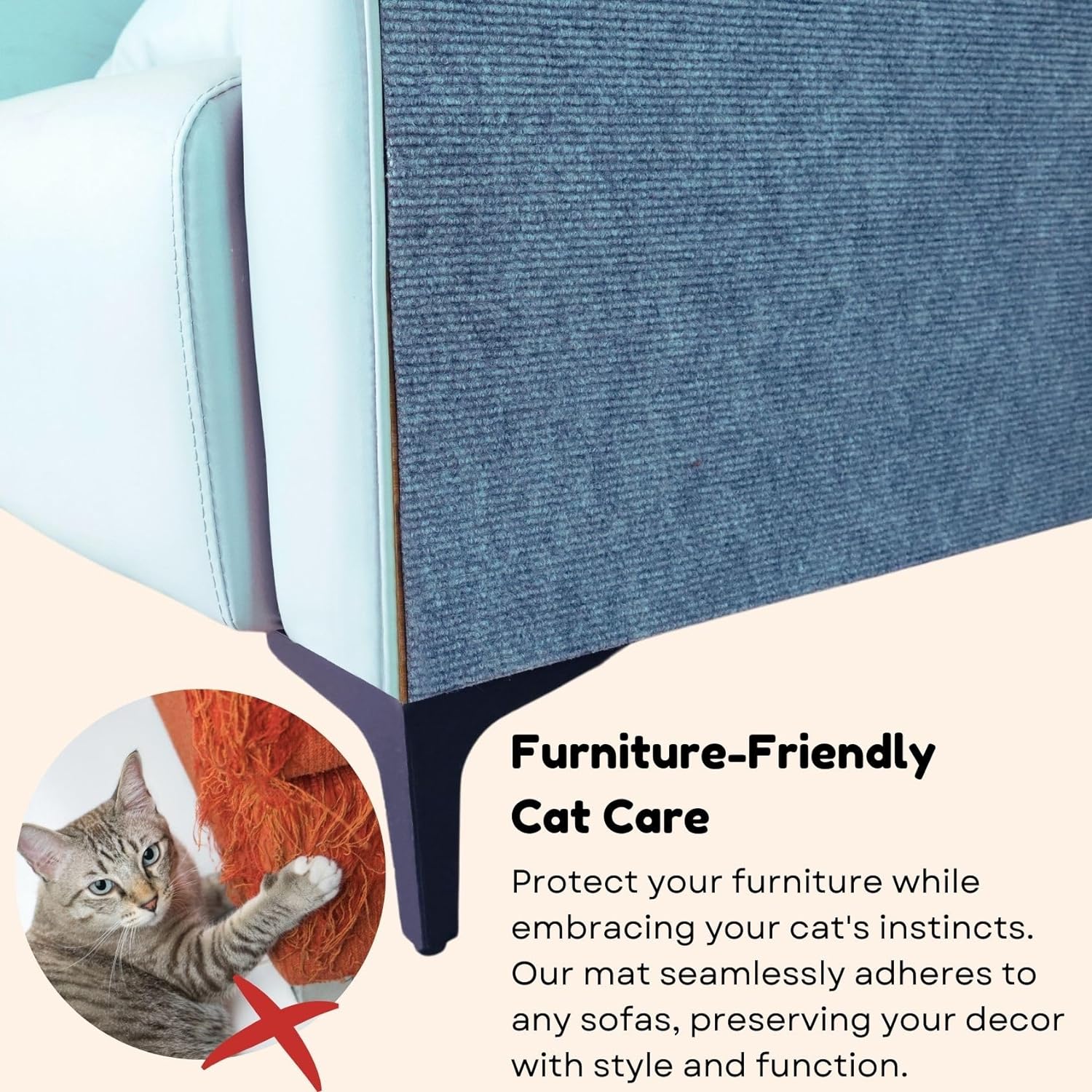 Last Day Promotion 70% OFF - 🔥Can protect furniture - Cat scratching mat⚡Buy 2 Get Free Shipping