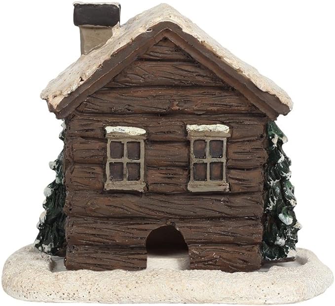 Log Cabin Incense Burner with Smoking Chimney🏠🎄Perfect Christmas Gift