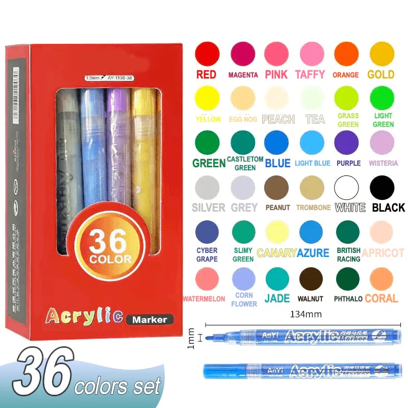 🔥Last Day Promotion- High Pigmented Acrylic Paint Markers