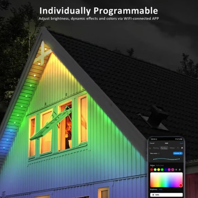 🎄Black Friday Buy 3 Get 1 Free-💡Smart Rainbow LED Permanent Outdoor Light