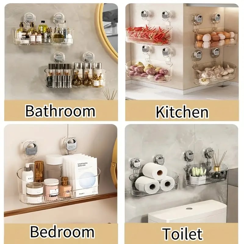 🔥LAST DAY SALE 70% OFF💥No-Drill Bathroom Suction Storage Box