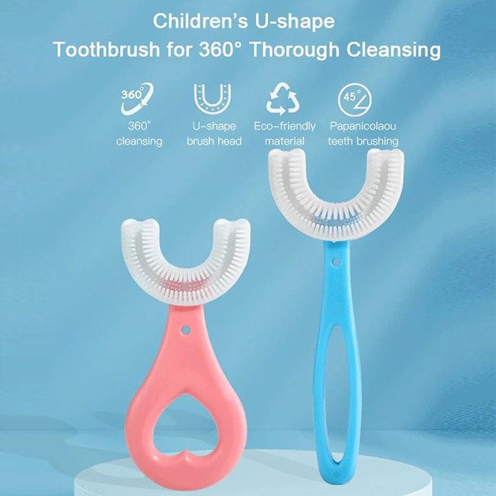 360° All Rounded Children U-Shape Toothbrush (Get Second One for Free Today🎁)