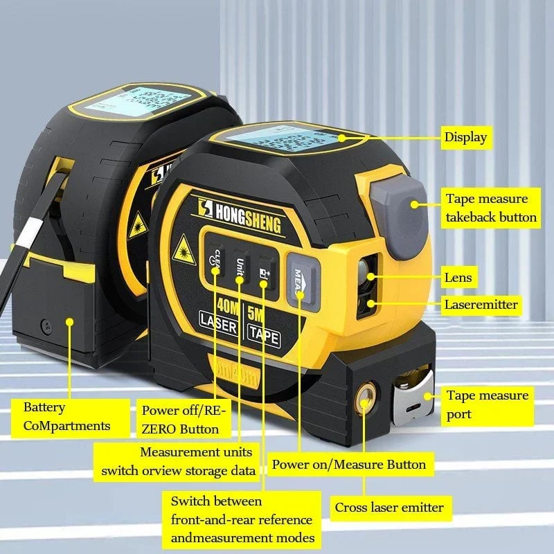 🔥(Last Day Promotion -50% OFF) Measurin Sight 3-In-1 Infrared Laser Tape Measuring, BUY 1 FREE SHIPPING