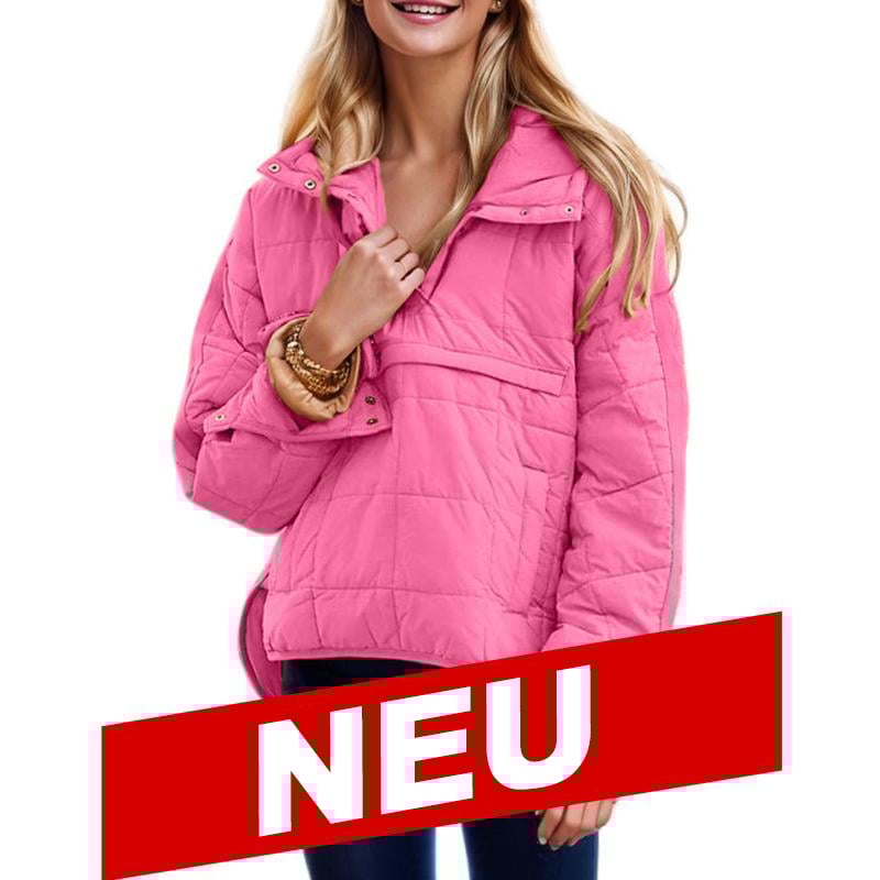 🍂KOSTENLOSEN VERSAND🔥Übergroße Pufferjacke mit Kapuze für Damen, gesteppt, leicht, warm, Winterpullover, gepolsterter Hoodies-Mantel