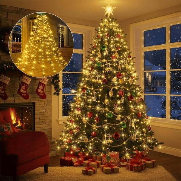 🎄Feiertags-Vorverkauf: Sparen Sie 49 %🔥Weihnachtsbaum-Wasserfalllichter mit Ring(Wasserdicht)
