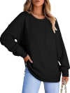 Women's casual round neck loose long sleeve T-shirt