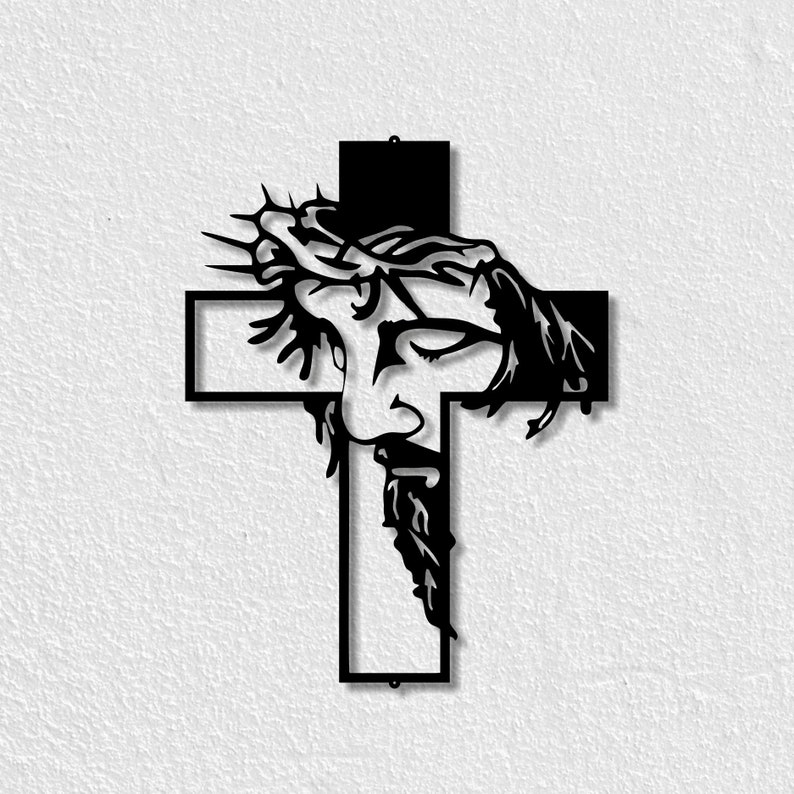 ON SALE🔥Jesus Cross Metal Sign Christ Wall Art Decor [Height of 18 inches]