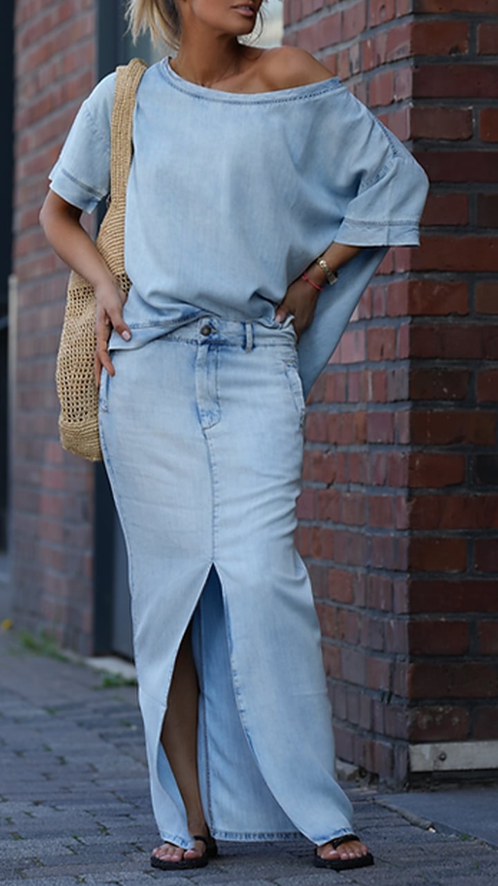 Women's Round Neck Tencel Casual Suit