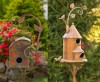 🌳【Handmade Wooden Stake Bird Cage】Exquisitely designed to beautify your garden!