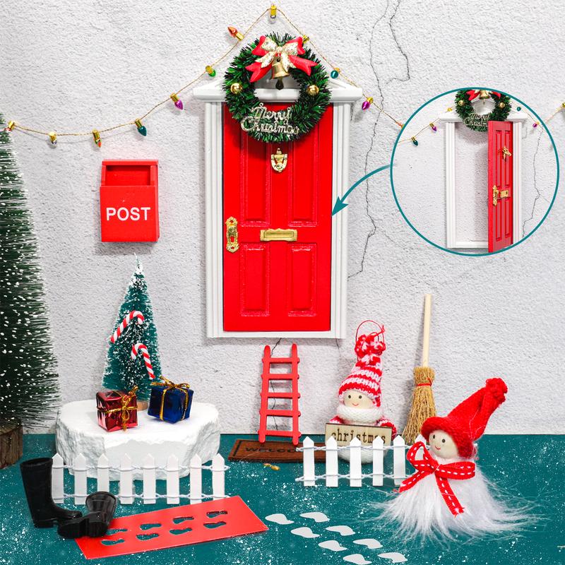 🔥Last Day Promotion - 70% OFF🎁Christmas Elf Door Girl Fairy Doors Decorations Door