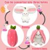 🍓🍓Strawberry Bunny Transformed into Little Rabbit🎀 Fruit Doll Plush Toy🐰🐰