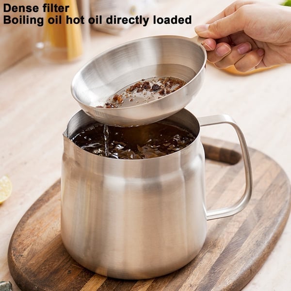 🎁TikTok Last Day Sale - 70% OFF🎉2-in-1 304 Stainless Steel Multifunctional Oil Strainer Pot