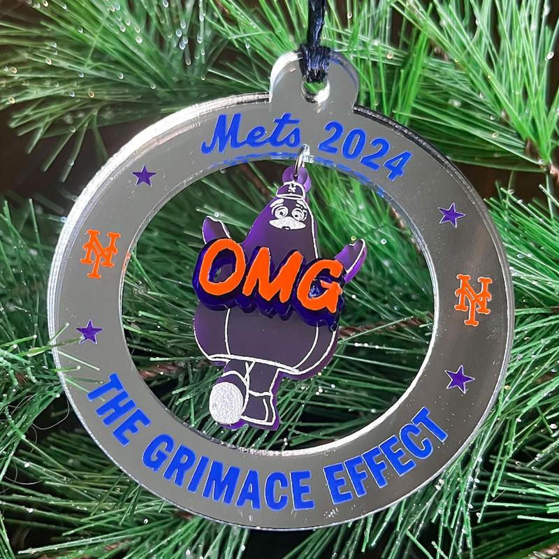 OMG Grimace 2024 Mets Season Ornament