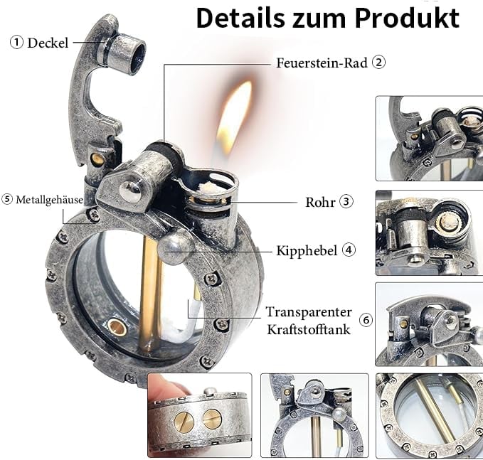 🔥Letzter Tag 49% RABATT🎁Vintage Kerosin-Feuerzeug