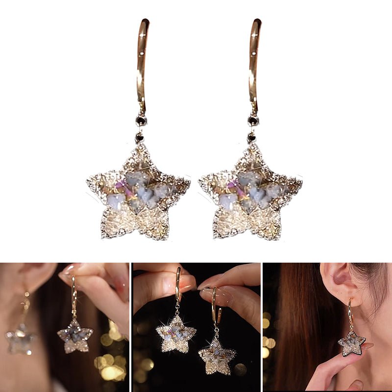 (💖2022 Best Gift- 50% OFF)  Sparkling Crystal Star Earrings-Buy 2 Get Extra 10% OFF & Free Shipping